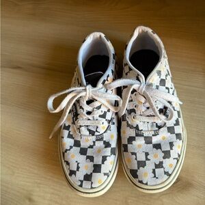 Vans Kids Black and White Floral Sneakers